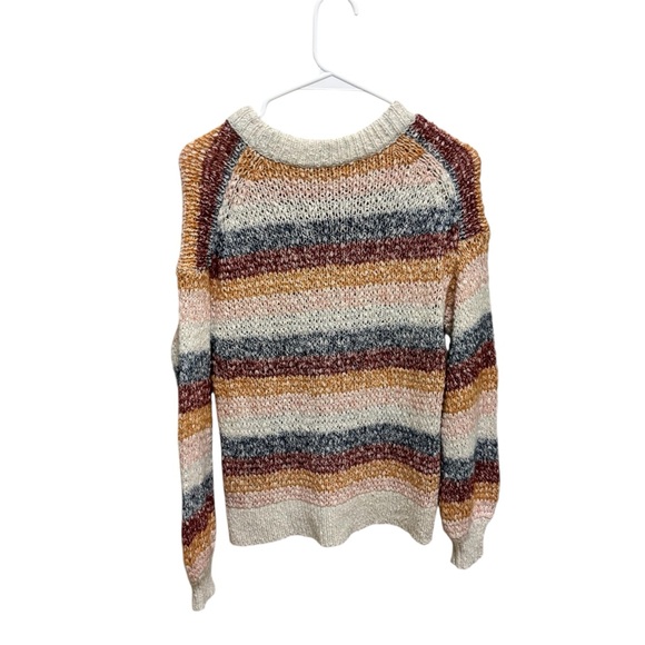 Madewell Baez Striped Colorful Pullover Sweater Size XXS Wool/Alpaca/Cotton - Picture 2 of 9
